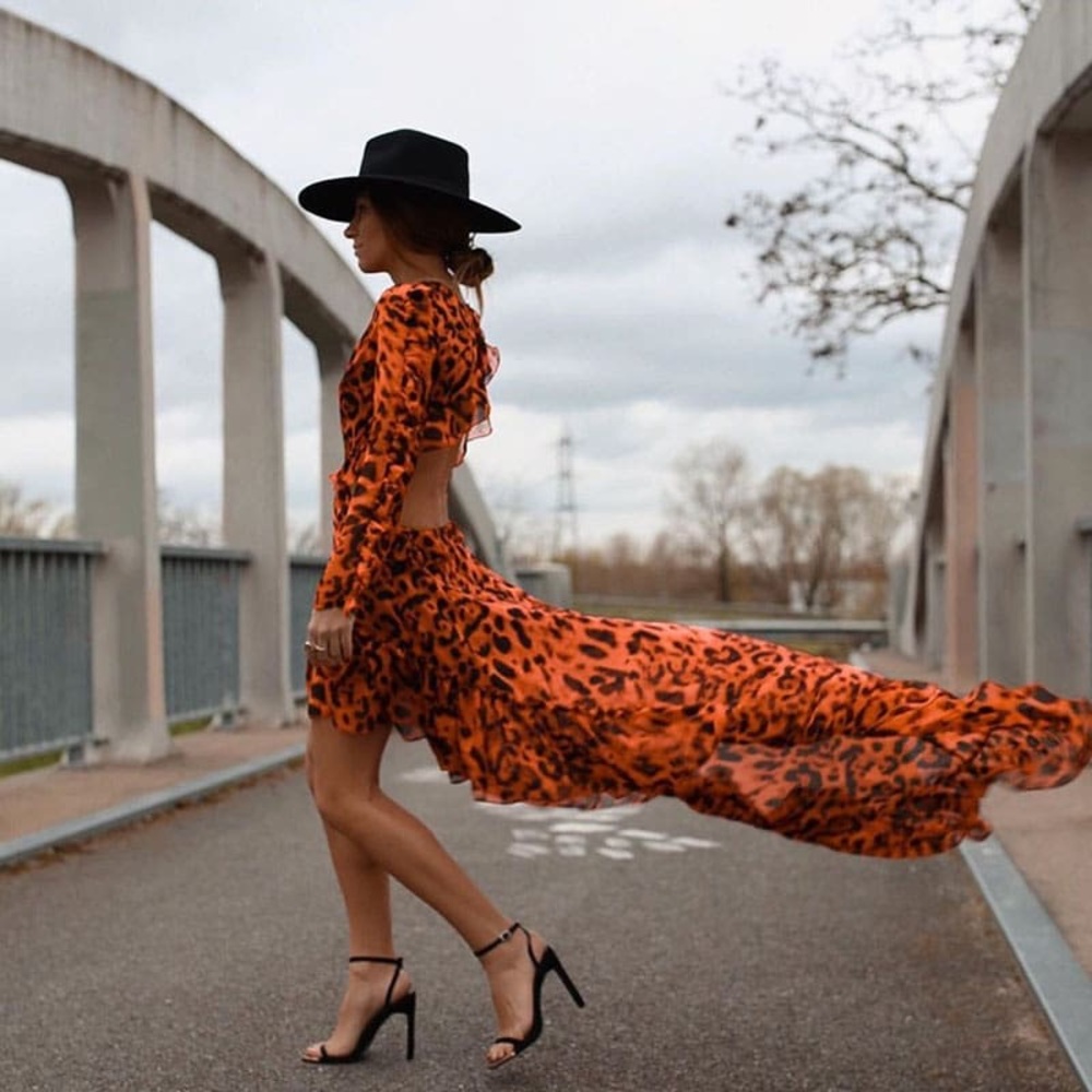Glam statement summer leopard red brand new dress - Picture 7 of 8